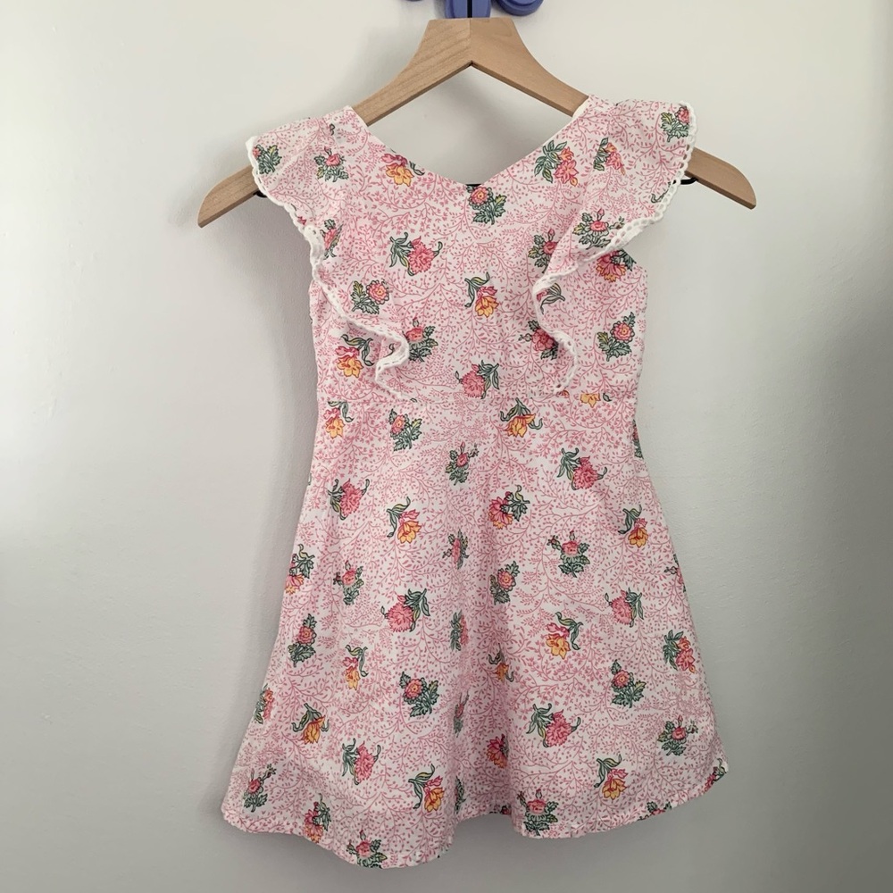 Janie and Jack Pink Floral Ruffle Dress